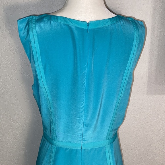 Talbots Turquoise Silk Dress - Picture 6 of 12
